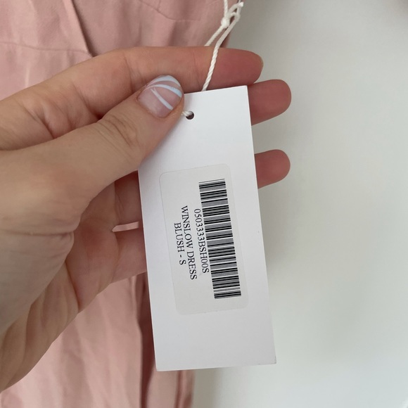 Reformation Winslow Dress Blush Wrap Maxi Bridal - Picture 6 of 13